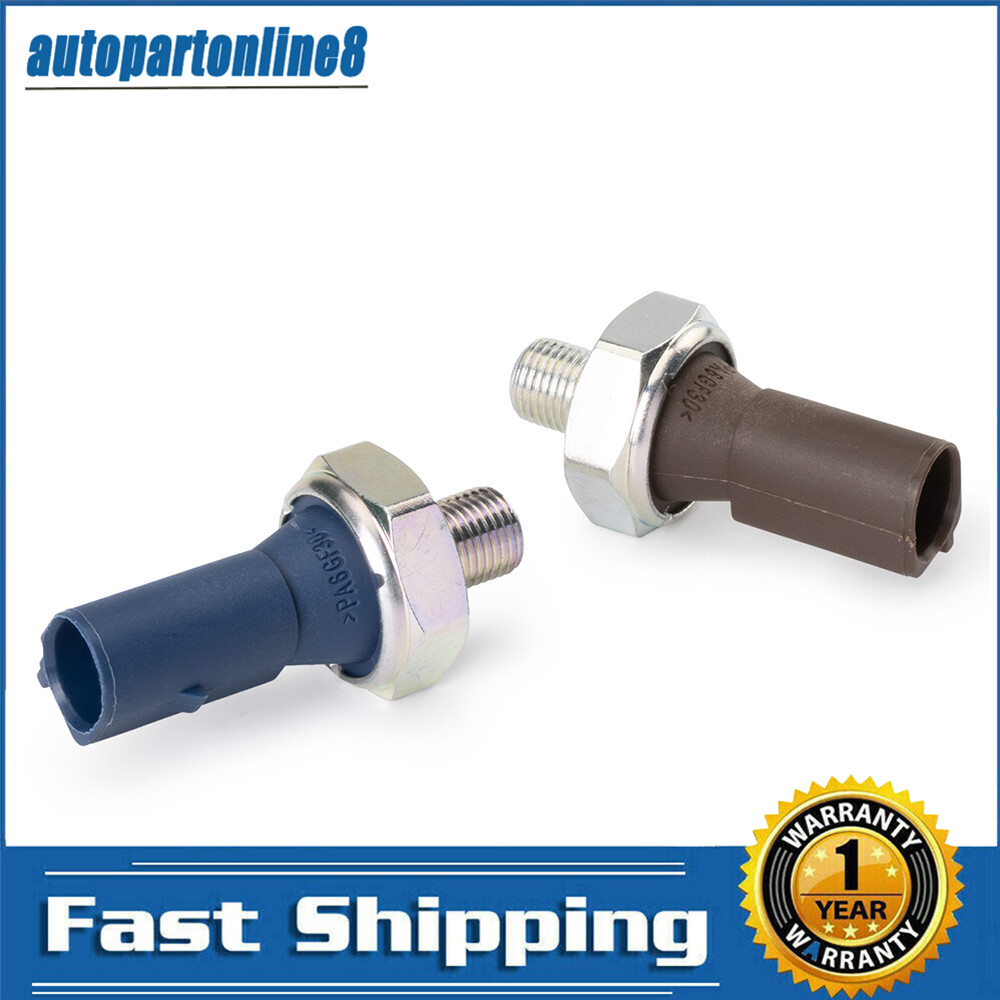 Oil Pressure Sensor Switch Set (Brown & Blue) For Audi A4, Q5, TT, VW Jetta - Direct Fit