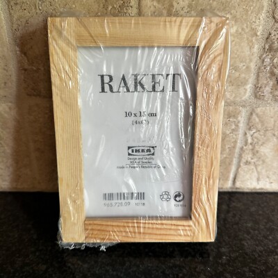 3pk New IKEA Raket Unfinished Natural Wood 4x6'' Photo Picture Frames Set sealed