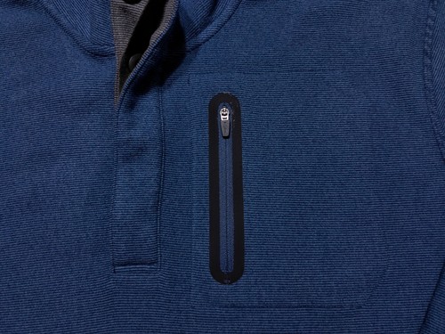 L.L.Bean Herren Fleece Lagenlook Button Mock Pullover Sweater Shirt 505670 Blau XL - Bild 4 von 7