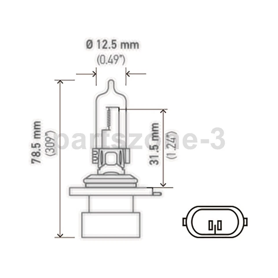 Bombilla de faro de haz bajo para Chrysler Town & Country 2000 1999 1998 Foto 2 de 4