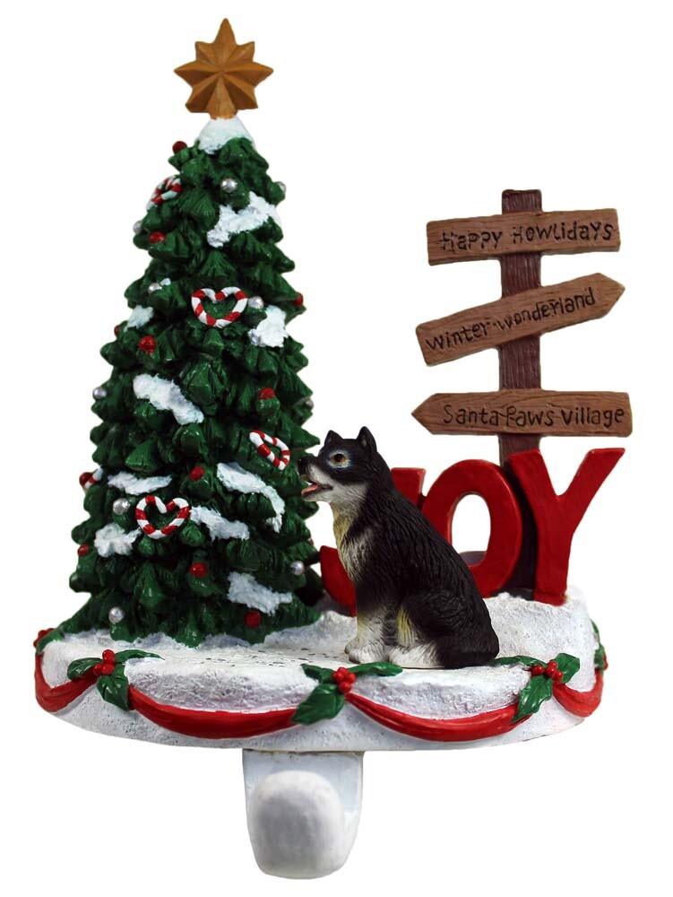 Alaskan Malamute Stocking Holder Hanger