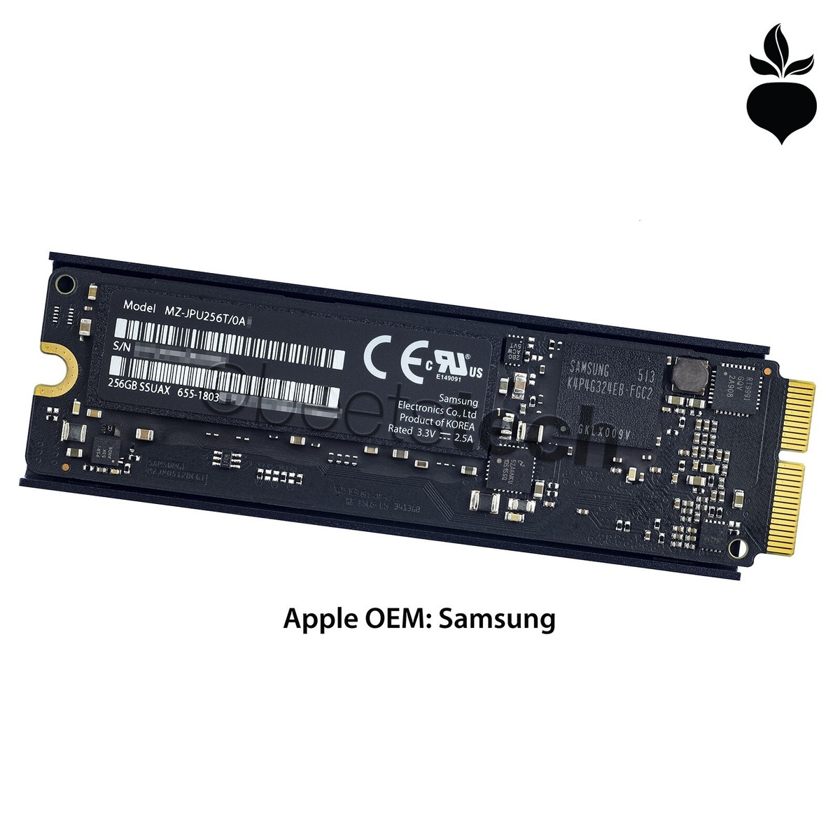 Apple 256GB SSD w/ HEATSINK PCIe 2.0 x2 - Mac Pro A1481 Late
