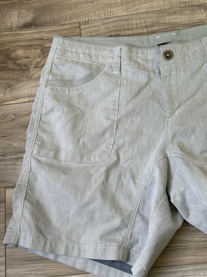 Женские легкие повседневные шорты Kuhl Cabo из смеси коттеджа/льна летние серые 12 - Изображение 3 из 4