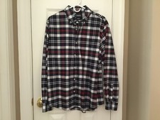 Chaps Stretch Oxford Mens LS Causal Button Down Shirt Large 