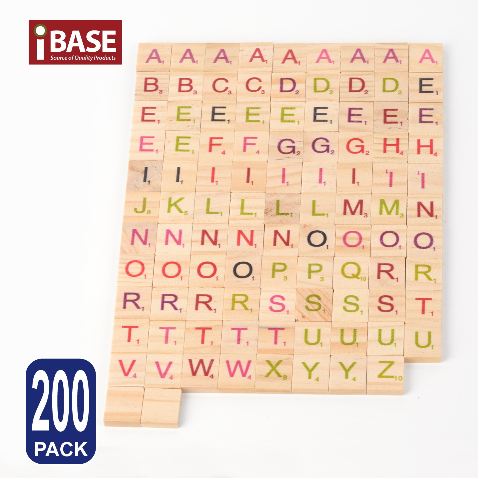 0 Wooden Colored Alphabet Scrabble Tiles Scrapbooking Handcraft Letter Set For Sale Online Ebay