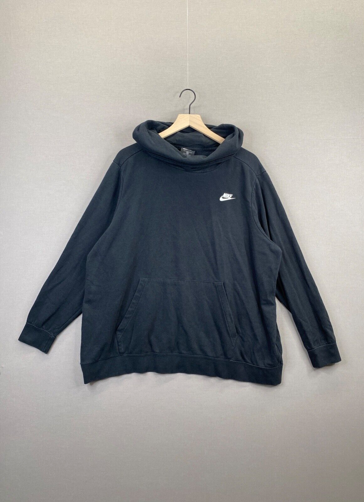 Nike Womens Black Pullover Hoodie Mock Neck Pockets Long Sleeves Size 2X 