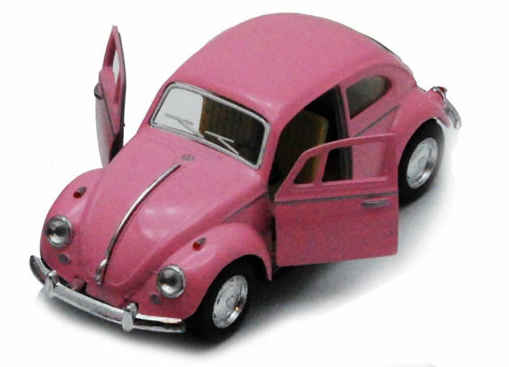 1967 VOLKSWAGEN CLASSICAL BEETLE PINK 1/32 SCALE DIECAST CAR BY