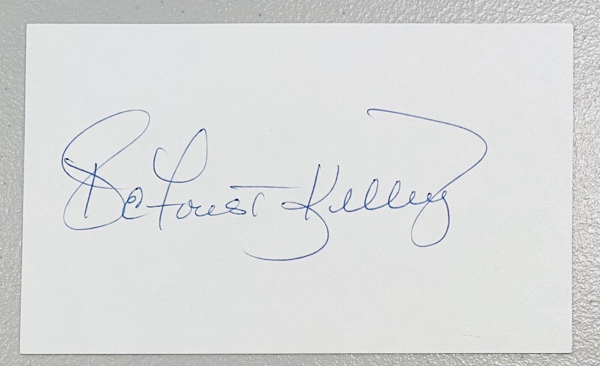Alfred Defossez 直筆サイン DeForest Kelley Signed Autographed 3x5 Card BAS Beckett Cert Star