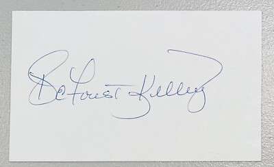 DeForest Kelley Signed Autographed 3x5 Card BAS Beckett Cert Star