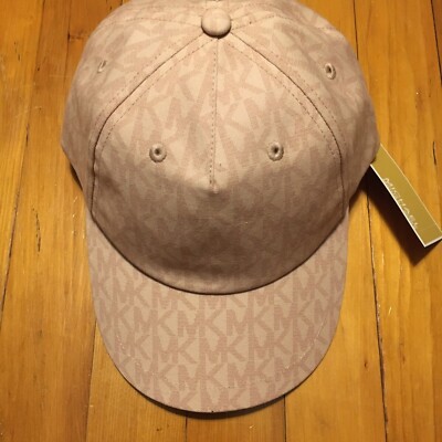 MICHAEL KORS LOGO PRINT BASEBALL CAP HAT - DUSTY ROSE - NEW  display picture 1