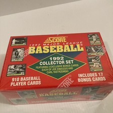 1992 SCORE BASEBALL COLLECTOR SET   910 Base + 17 Bonus Cards Sealed Box NEW