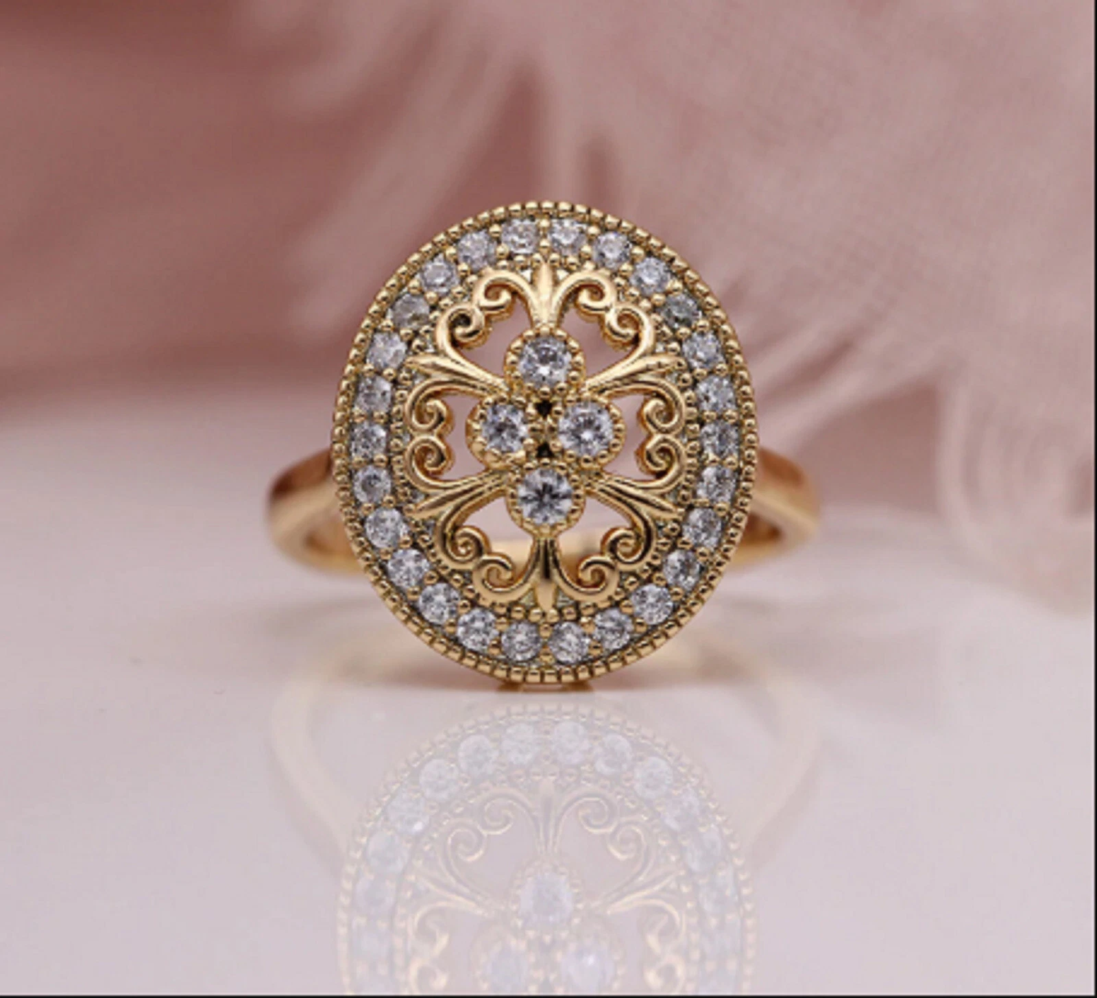 1 Ct Round Cut Simulated Diamond Solitaire Wedding Ring 14K Yellow Gold Plated