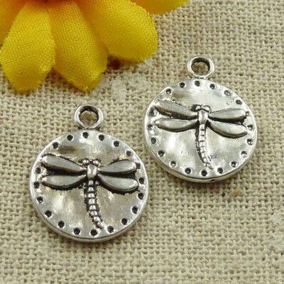 Free Ship 110 pcs tibetan silver dragonfly charms 19X15mm L-4623