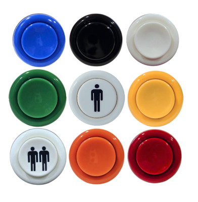 28mm American Style Arcade Push Button   Concave Design - JAMMA/ MAME