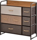 Chest of Drawers 7 Foldable Drawers 3-Tier Fabric Dresser Organizer Storage Unit