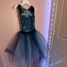 A Wish Come True tutu dress style 21876 blue sequin tulle girls MC sleeveless