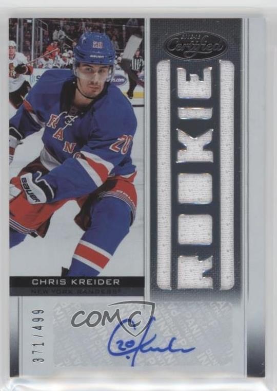 2012-13 Certified Freshman Fabrics 371/499 Chris Kreider #183 Rookie Auto RC 0c3