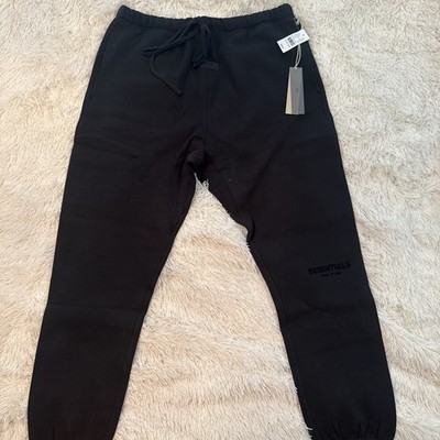 Essentials Fear of God Men's SS22 Jogger Sweatpants Black Stretch Limo Authentic