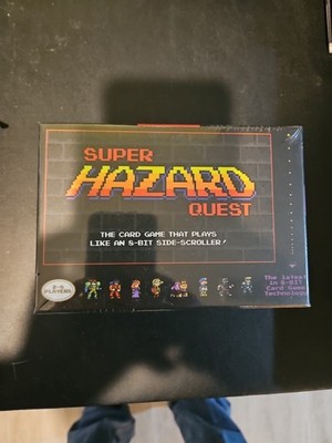 Super Hazard Quest Card Game 8-Bit Retro Video Game Style Strategy Complete