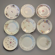 9 Vintage Mismatched China Lunch Cake Plates ...