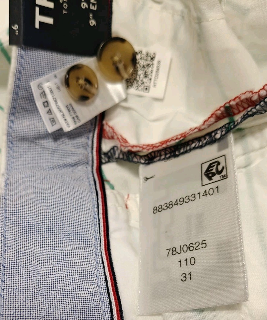 Tommy Hilfiger Men's Essential 9" INSEAM  Short WHITE/GRE,Size 31" RRP$59.99 image 8