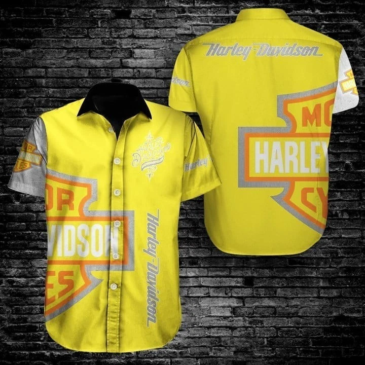 Harley Motor Racing Davidson Casual Button Down Shirt