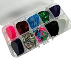 100Pcs Medium 0.71mm Celluloid 351 Shape Guitar Picks Plectrums 10 Colors Mixed