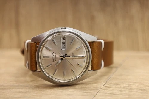 Seiko Automatic 7006-8007 Silver Day Date Dial 36mm Men's Watch