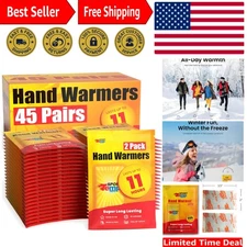 Hand Warmers - Up to 11 Hours of Heat, Super Long Lasting - Easy, All Natural...
