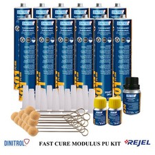 12 x DINITROL 501 FAST CURE WINDSCREEN FITTING BONDING ADHESIVE GLUE KIT OEM