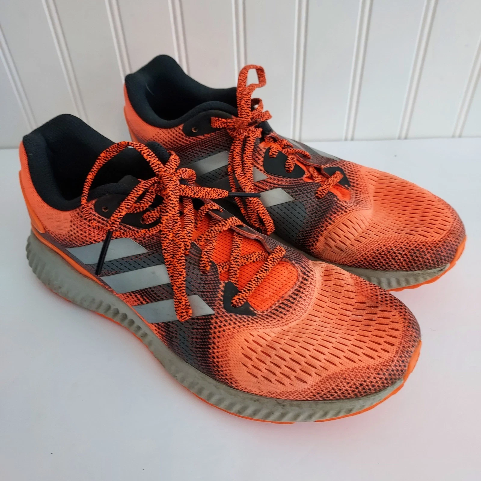 Adidas Men's Aerobounce ST Running Shoes Mens 7 Neon Orange Black Trainers