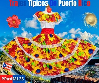Puerto Rico Jbara Dress 3PC Set Amapola & Caribbean Floral Print. | eBay Puerto Rico Jbara Dress 3PC Set Amapola & Caribbean Floral Print. | eBay