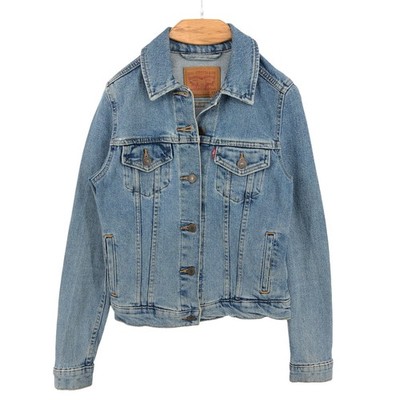 LEVI'S STRAUSS & CO Damen Trucker Denim Jacke Mantel Größe 2XS