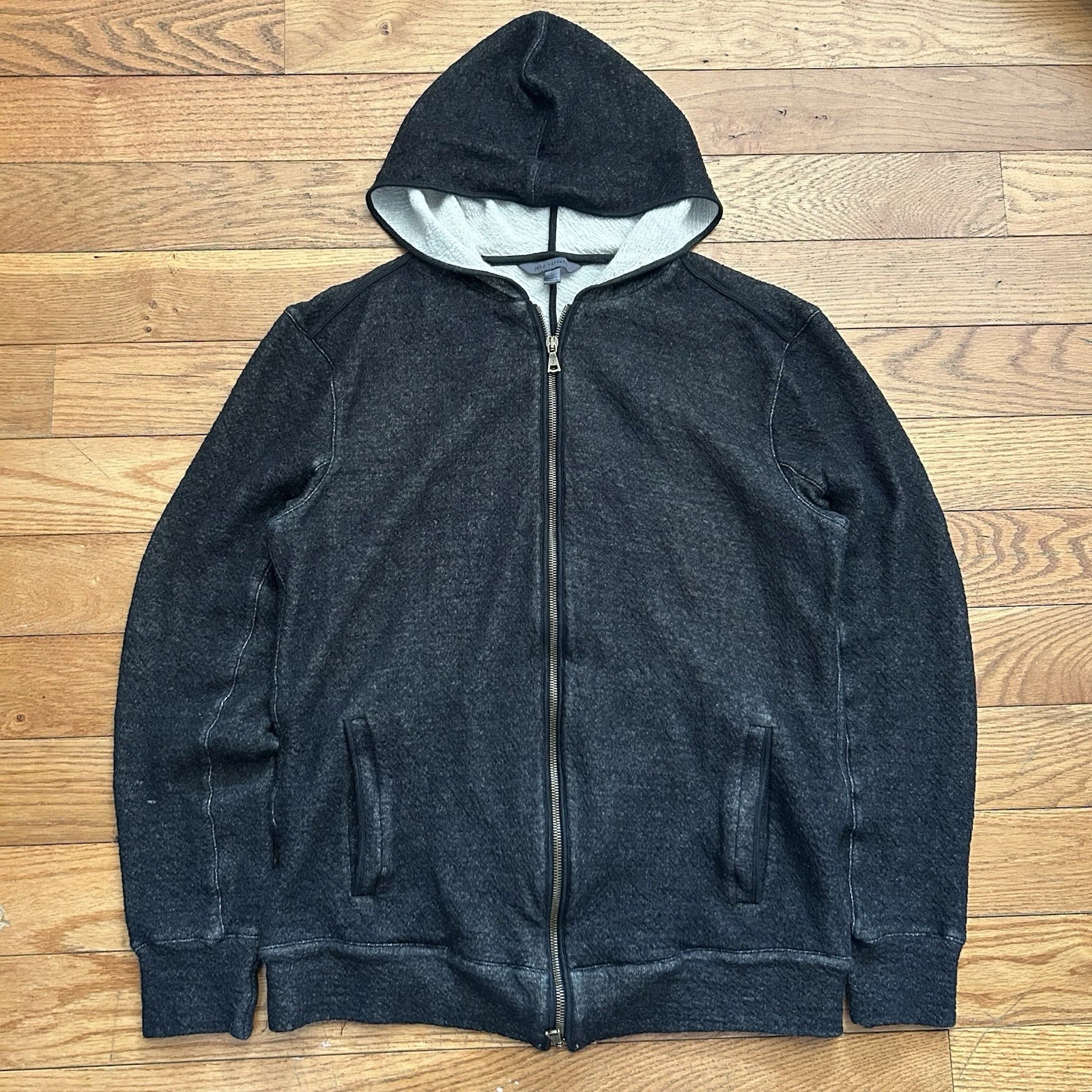 John Varvatos Wool Double Layered Thermal 2 Way Full Zip Hoodie Large
Opens in a new window or tab