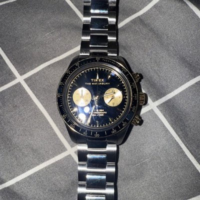 Timex The Waterbury Heritage Chronograph 39mm Watch W/Toolless Bracelet Adjust
