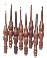 Wooden Crochet Hook Set of 7 4Mm 10Mm Ergonomic Soft Grip Handles, Smooth Wo