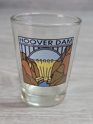 Hoover Dam Clear Shot Glass New