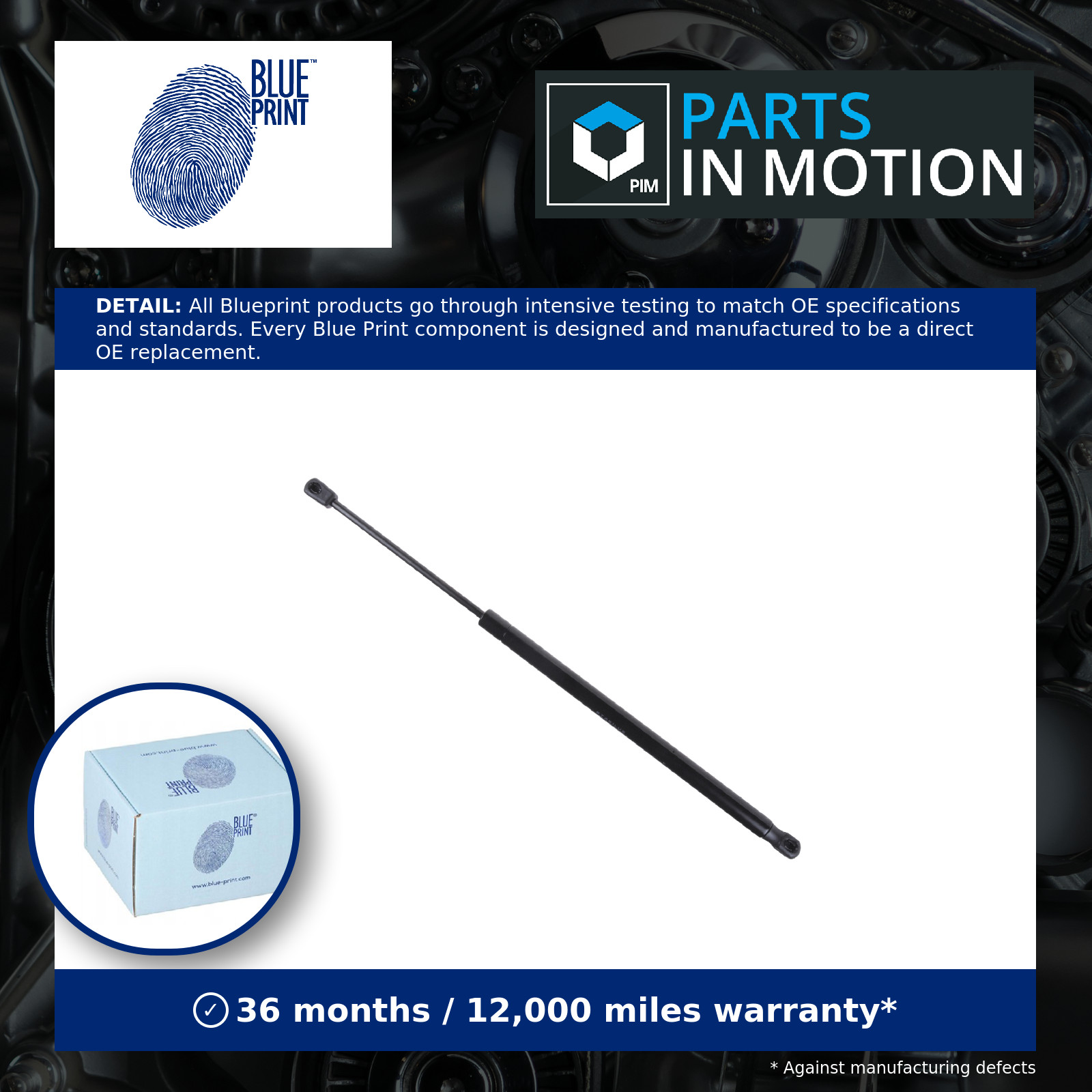 Boot Gas Strut fits JEEP COMPASS MK49 2.1D 2010 on OM651.925 Spring Lift Quality