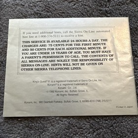 King&rsquo;s Quest V (Nintendo NES 1992) - Cartridge and Manual [TESTED]