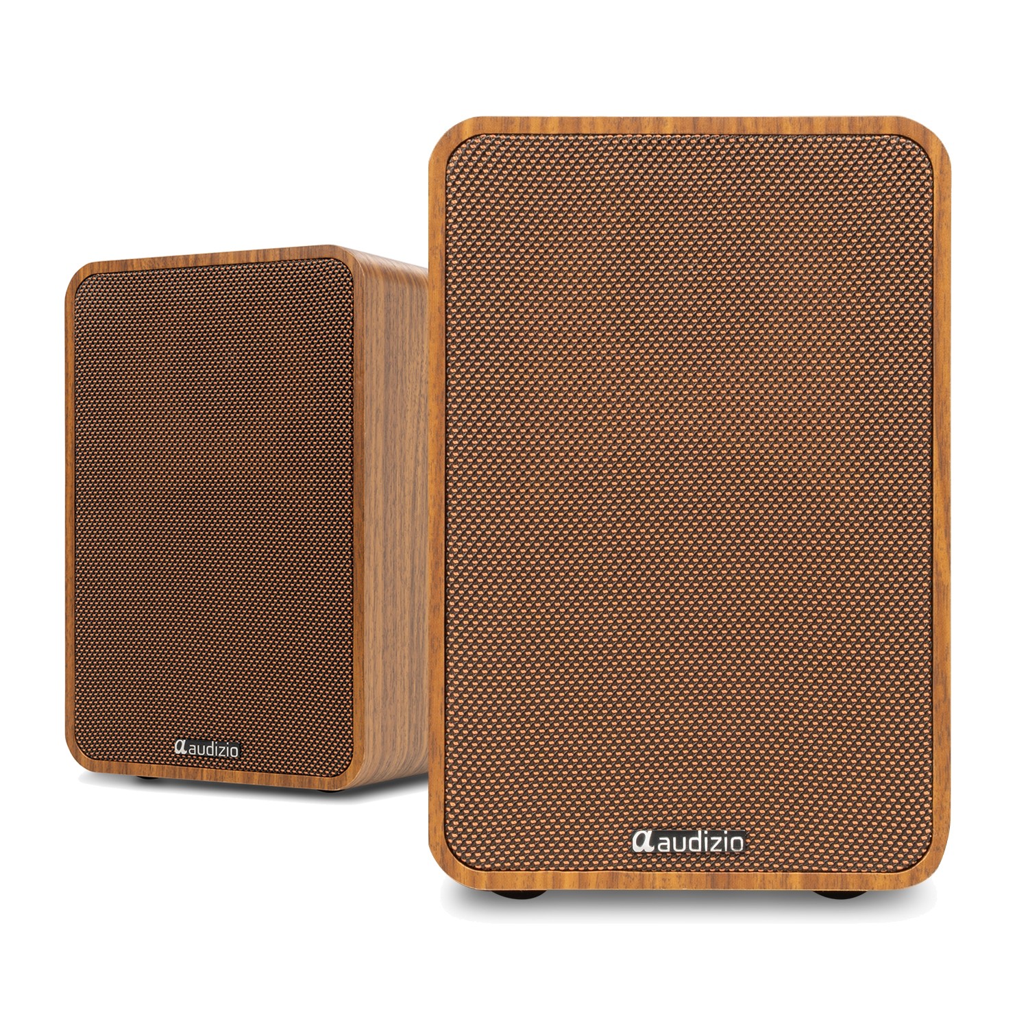 Audizio KS10 Active Bookshelf Speaker Set with Bluetooth 120W - Wood