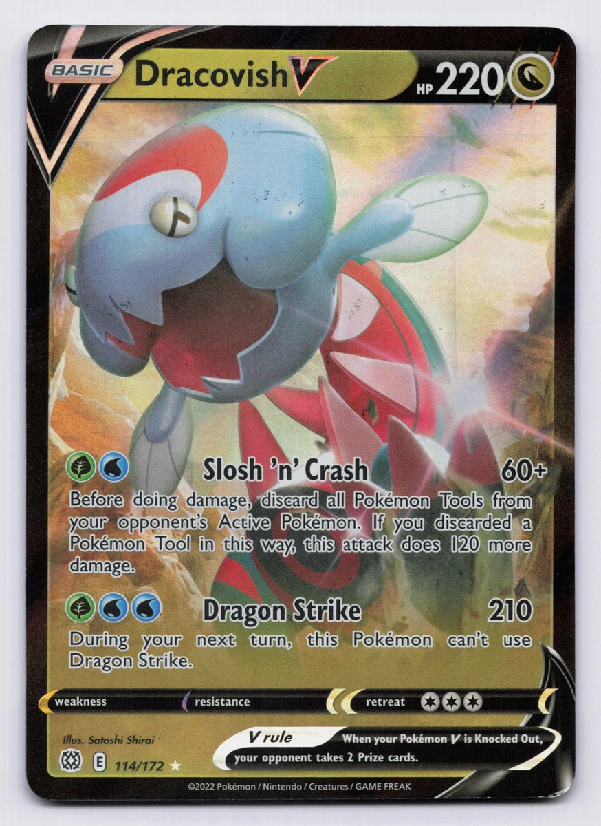 dracovish pokemon card value V 114/172 Ultra Rare (SWSH Brilliant Stars) + 1x TitanCards Toploader Toys Placeholder Image Provided Dracovish V Pokmon TCG Cards