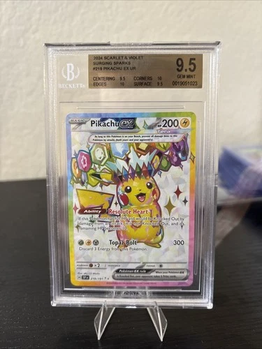 Pokémon Pikachu EX UR Surging Sparks #219/191 BGS 9.5