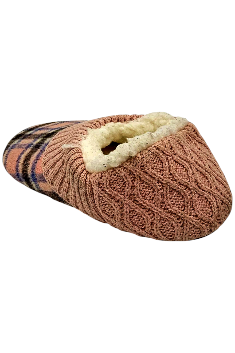 SAOLA MUK LUKS Ciabatta donna step in suola morbida flanella rosa a quadri