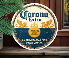 Corona Beer Rustic Metal Sign RETRO Garage Man Cave Bar