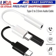 USB-C Type C to 3.5mm AUX Headphone Jack Adapter Lot For iPhone 16/Android Phone