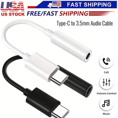 USB-C Type C to 3.5mm AUX Headphone Jack Adapter Lot For iPhone 16/Android Phone