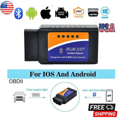 ELM327 V2.1Bluetooth OBD2 Code Reader Car Diagnostic Scanner for Android and iOS
