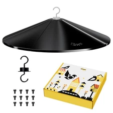 Bird Feeder Squirrel Guard, Chew-Proof PC Oversize Squirrel Baffle Defender f...