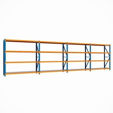 New 4 Bays 4 Level Workshop Garage Shelving Bay Unit Storage 200 x 200 x 60cm UK