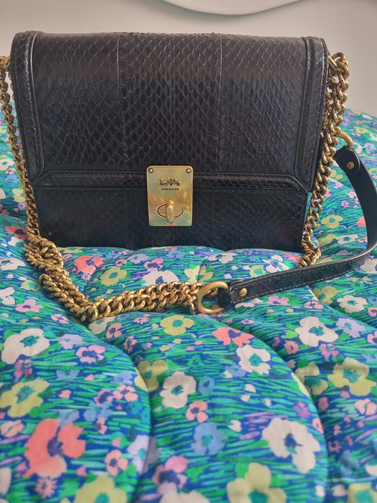 Authentic Coach Exotic Skin Python Snake Leather … - image 1
